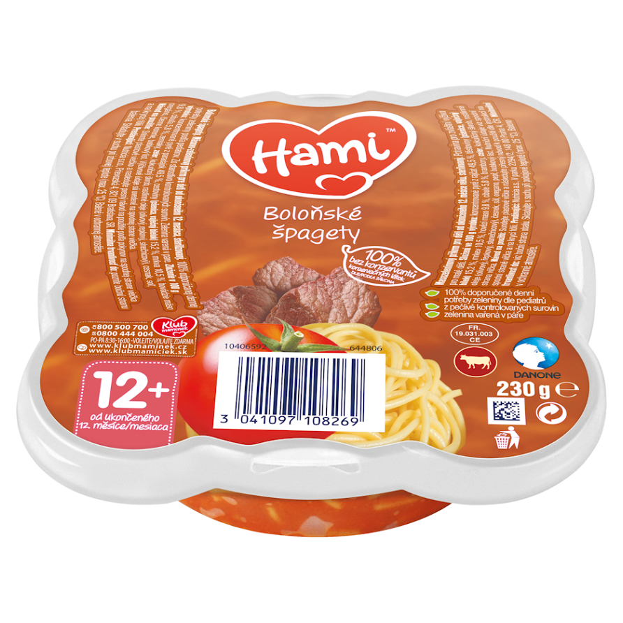 Hami príkrm Malý Gurmán bolonské špagety 230g