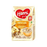 HAMI Mliečna kaša so 7 obilninami s Jablkom, banánom a pomarančom od 8. mesiaca 210 g