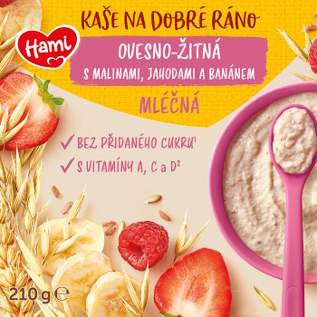 HAMI Mliečna kaša ovseno-ražná na Dobré ráno 6m+ 210 g