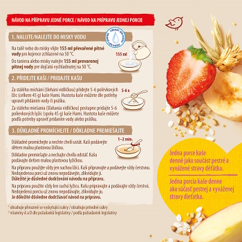 HAMI Mliečna kaša so 7 obilninami s banánom a jahodami na Dobré ráno 8m+ 210 g