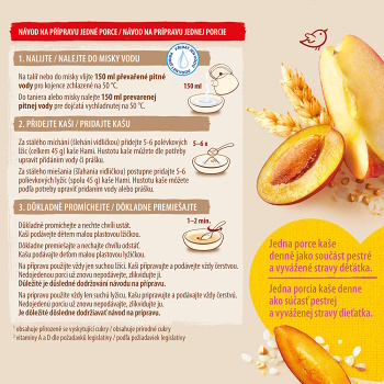 HAMI Mliečna kaša so 7 obilninami s jablkom a slivkami na Dobré ráno 8m+ 210 g