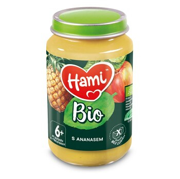 HAMI Ovocný príkrm s ananásom 6+ BIO 190 g, expirácie
