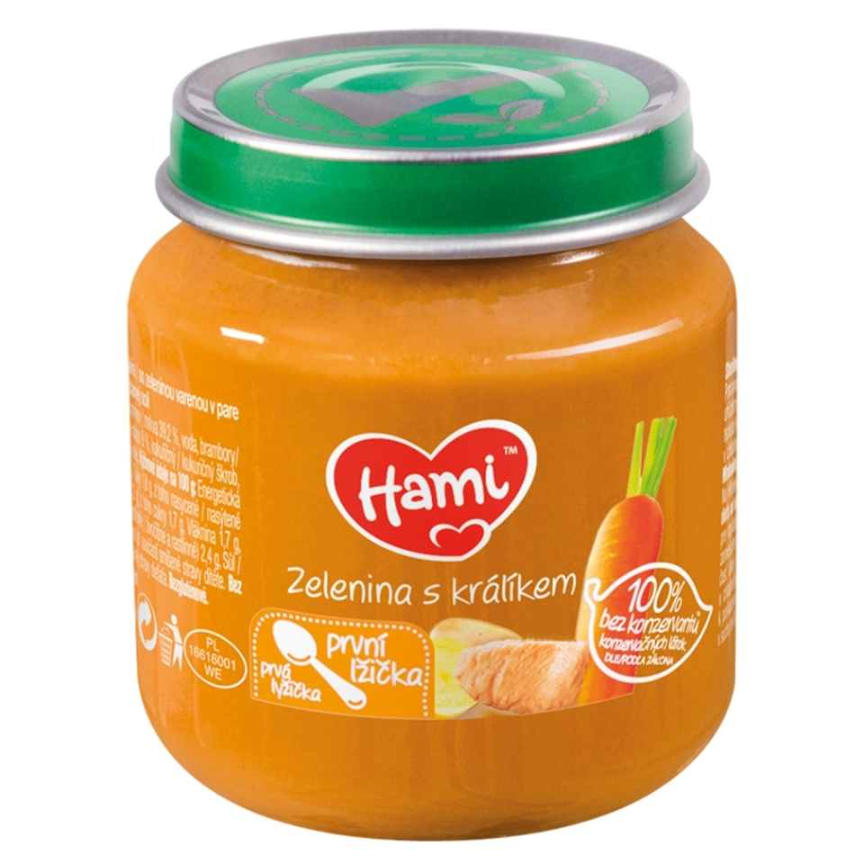 HAMI Zelenina s králikom od 4.mesiaca 125 g kúpite na Mojalekaren.sk