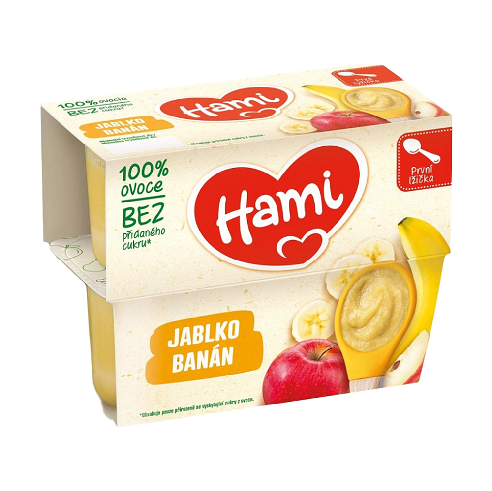 Hami ovocný príkrm 100% ovocie Jablko a banán kúpite na Mojalekaren.sk