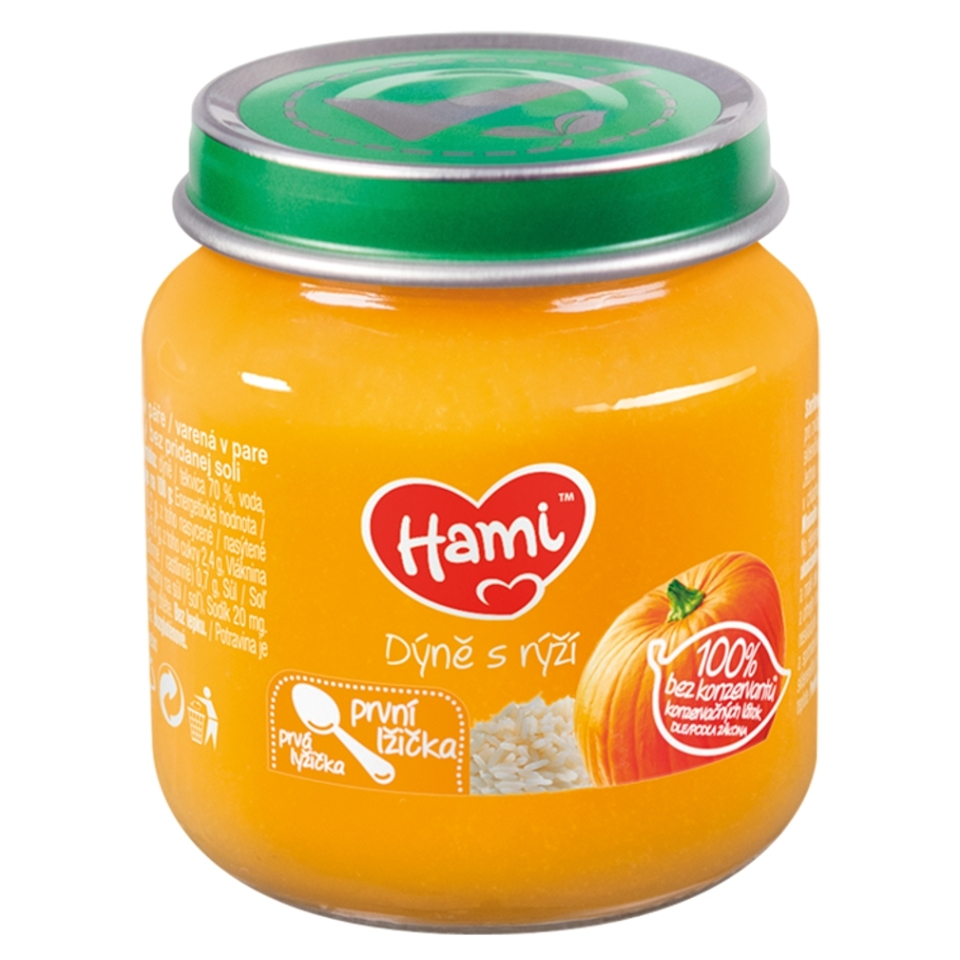 HAMI Prvá lyžička Tekvica s ryžou od 4.mesiaca 125 g kúpite na Mojalekaren.sk