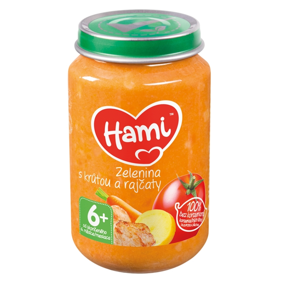HAMI Zelenina s morkou a paradajkami od 8.mesiaca 200 g kúpite na Mojalekaren.sk