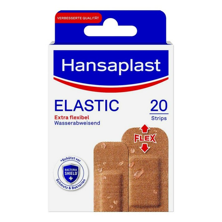 Hansaplast ELASTIC Extra flexible náplasť, stripy 20ks