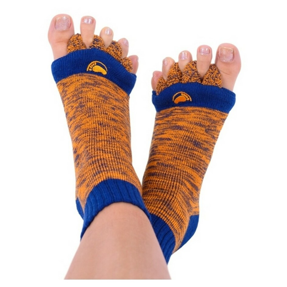 E-shop HAPPY FEET Adjustačné ponožky orange/blue veľkosť M