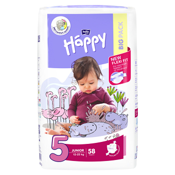 HAPPY Junior Big Pack  detské plienky 58 ks
