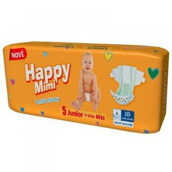 HAPPY MIMI Detské plienky Standard Junior 44 kusov