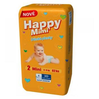 HAPPY MIMI Detské plienky Standard Mini 62 kusov