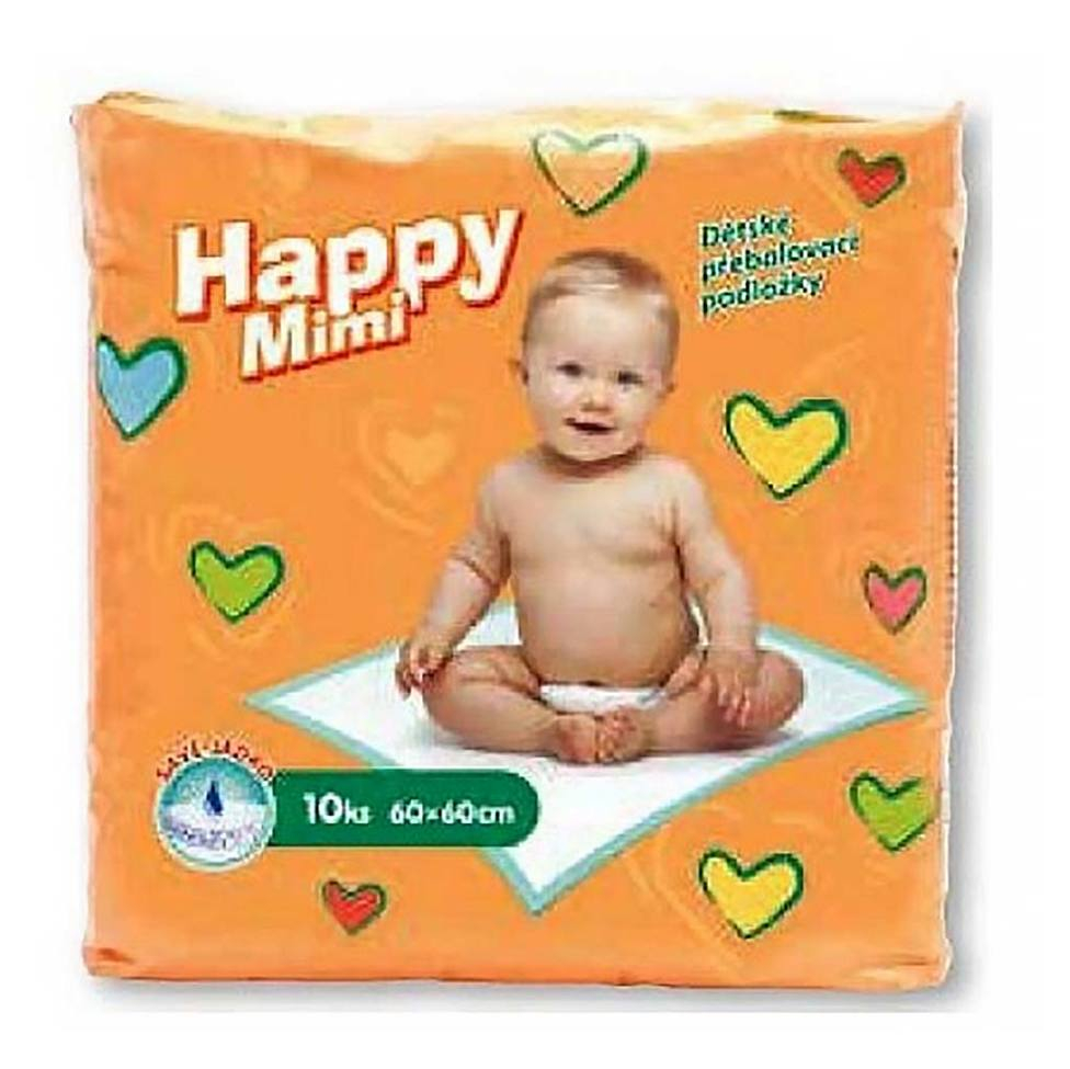 E-shop HAPPY MIMI detské prebaľovacie podložky 10 ks