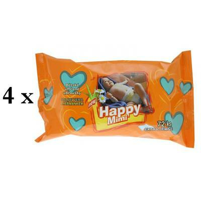 E-shop HAPPY MIMI Detské vlhčené obrúsky 4x72 kusov