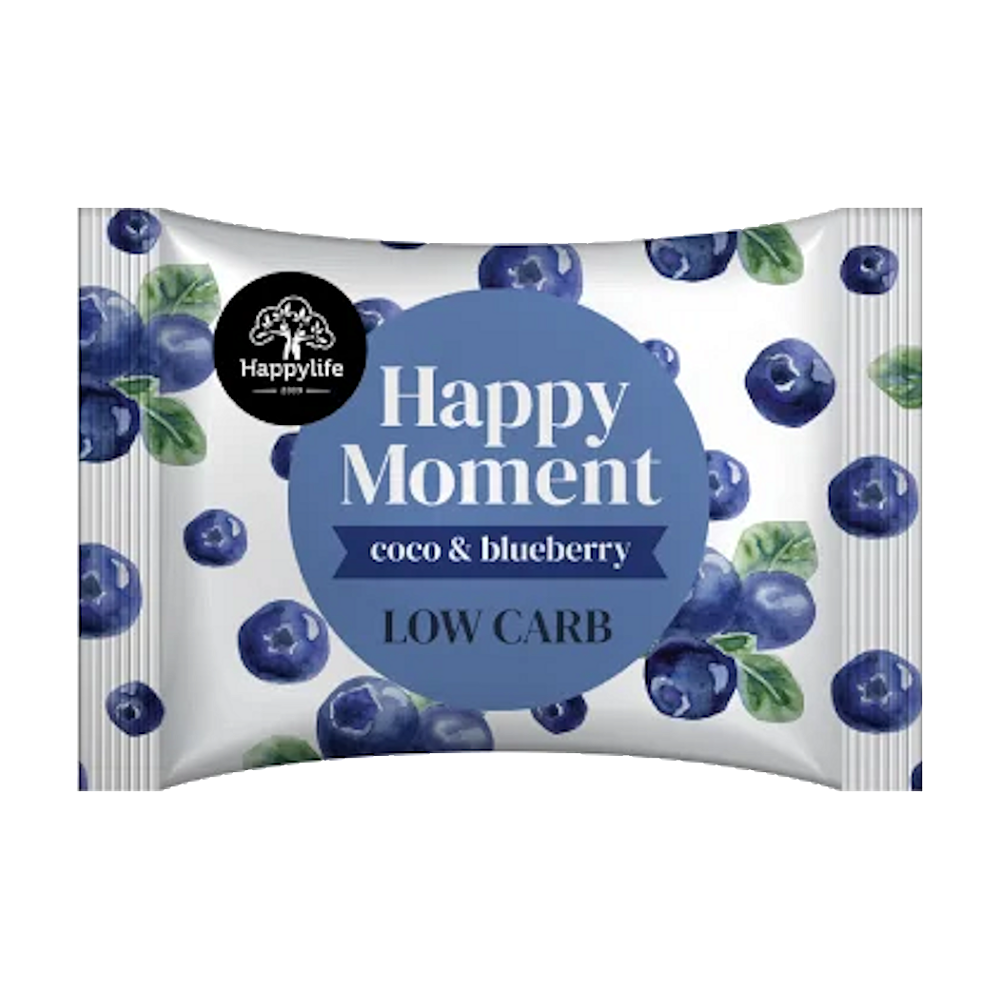 E-shop HAPPY MOMENT Kokosové koliesko s čučoriedkami nízky obsah cukru 38 g