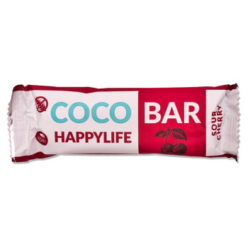 HAPPYLIFE Coco bar kokosová tyčinka s višňami 40 g BIO