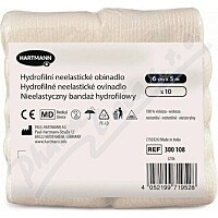 HARTMANN Hydrofilné neelastické ovínadlo 6x5cm 10 kusov