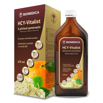 BIOMEDICA HCY-Vitalist s príchuťou pomaranča 475 ml, expirácie