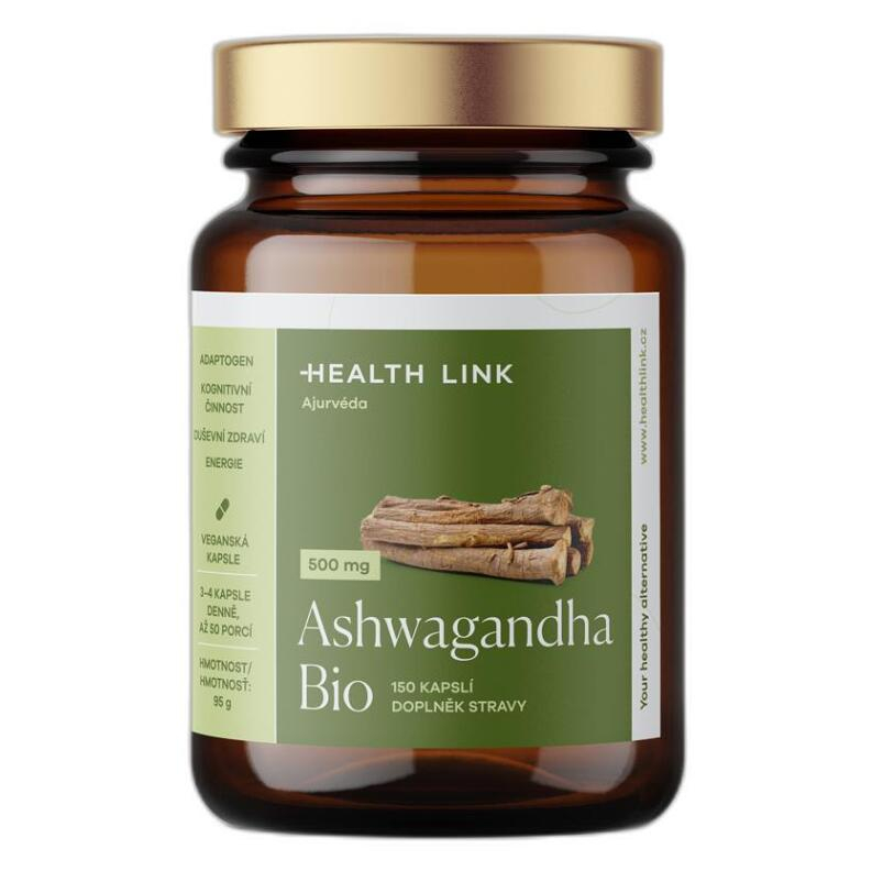 HEALTH LINK Ashwagandha 500 mg BIO 150 kapsúl