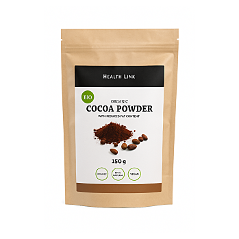 HEALTH LINK Kakaový prášok so zníženým obsahom tuku BIO 150 g (Kakao) - Instantné, BIO, RAW