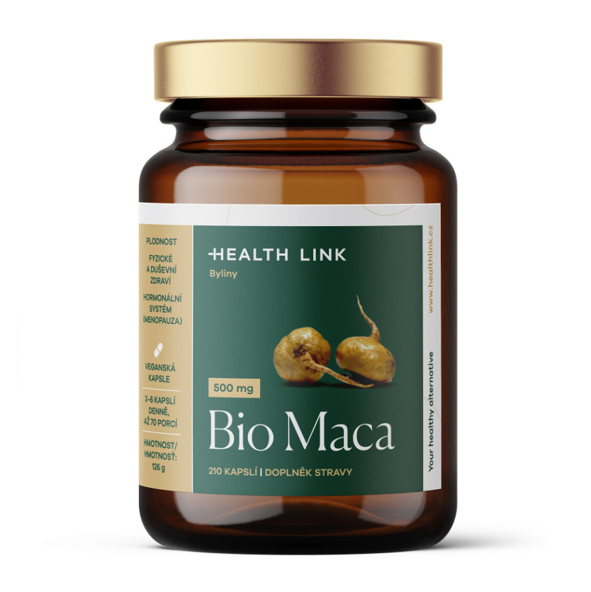 HEALTH LINK Maca 500 mg BIO 210 kapsúl