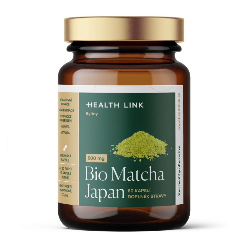 HEALTH LINK BIO Matcha Japan 500mg 60 kapsúl