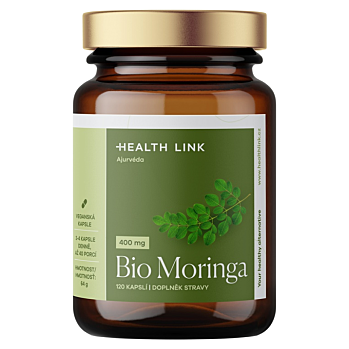 HEALTH LINK BIO Moringa 400 mg 120 kapsúl (Bylinné výživové doplnky) - Jednozložkové, BIO