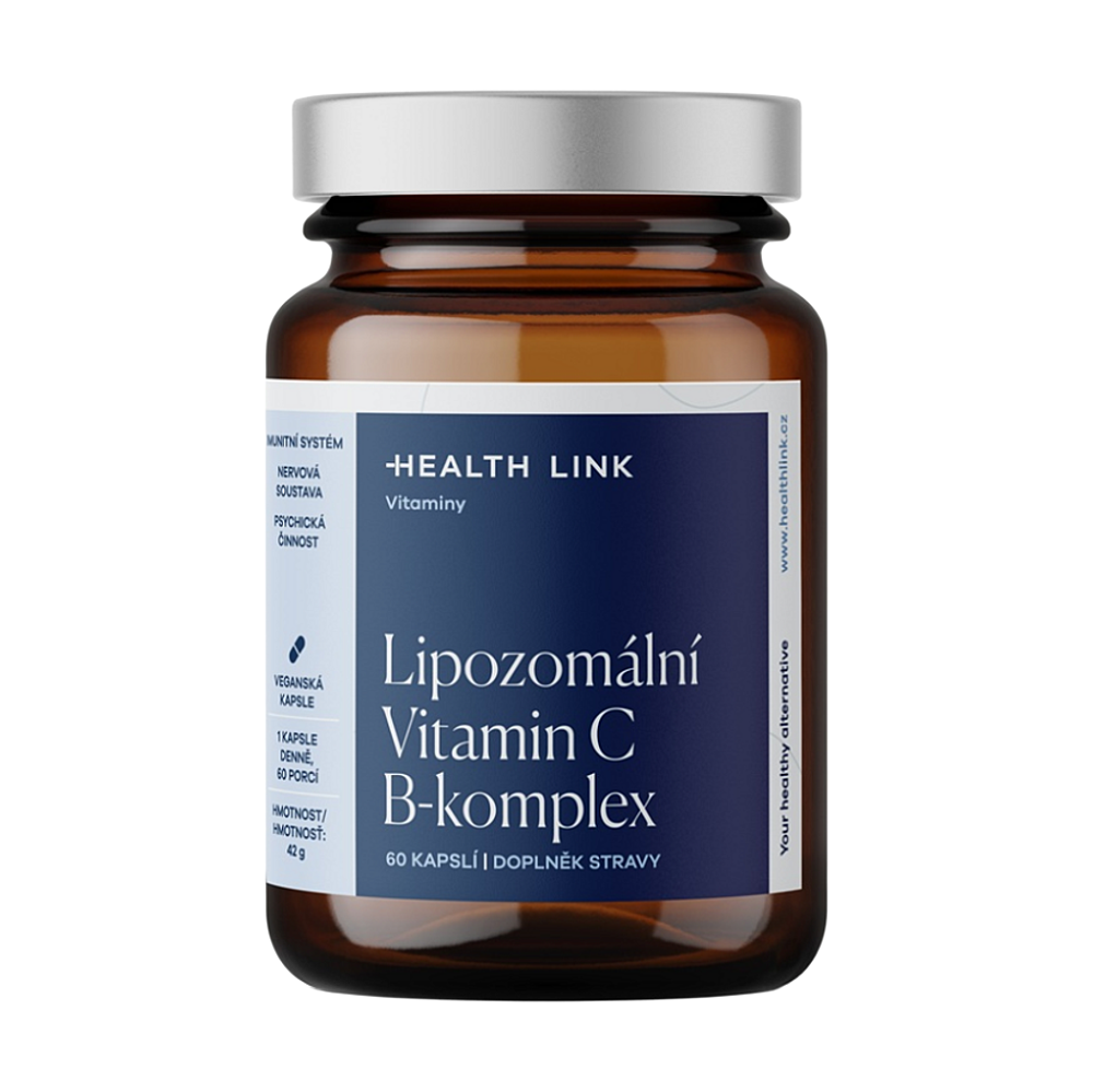 HEALTH LINK Lipozomálny vitamín C+B-komplex 60 kapsúl