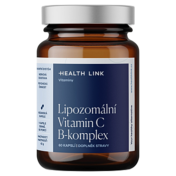 HEALTH LINK Lipozomálny vitamín C+B-komplex 60 kapsúl (Vitamíny na imunitu) - Viaczložkové, Lipozomálny