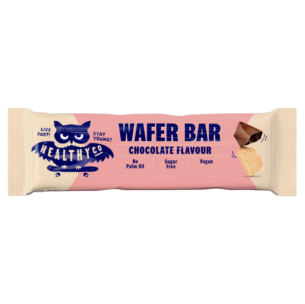 HealthyCo Wafer Bar keks bez pridaného cukru príchuť Chocolate 24 g