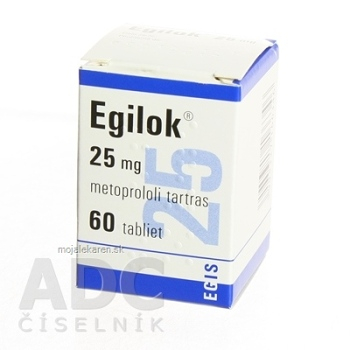 Egilok 25 mg tbl (liek.skl.hnedá) 1x60 ks (Lieky na predpis)