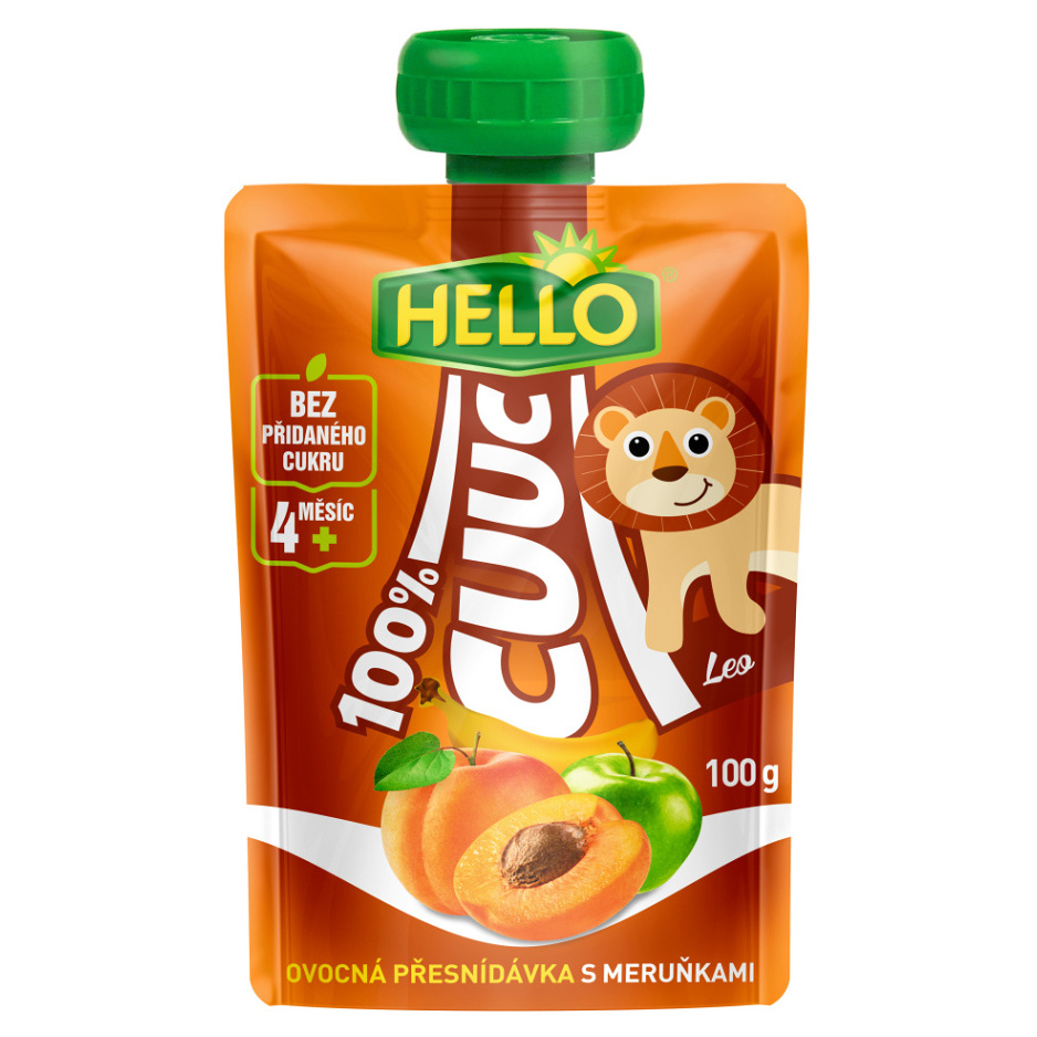 HELLO Cuuc kapsička s marhuľami 100 g x 12 kusov