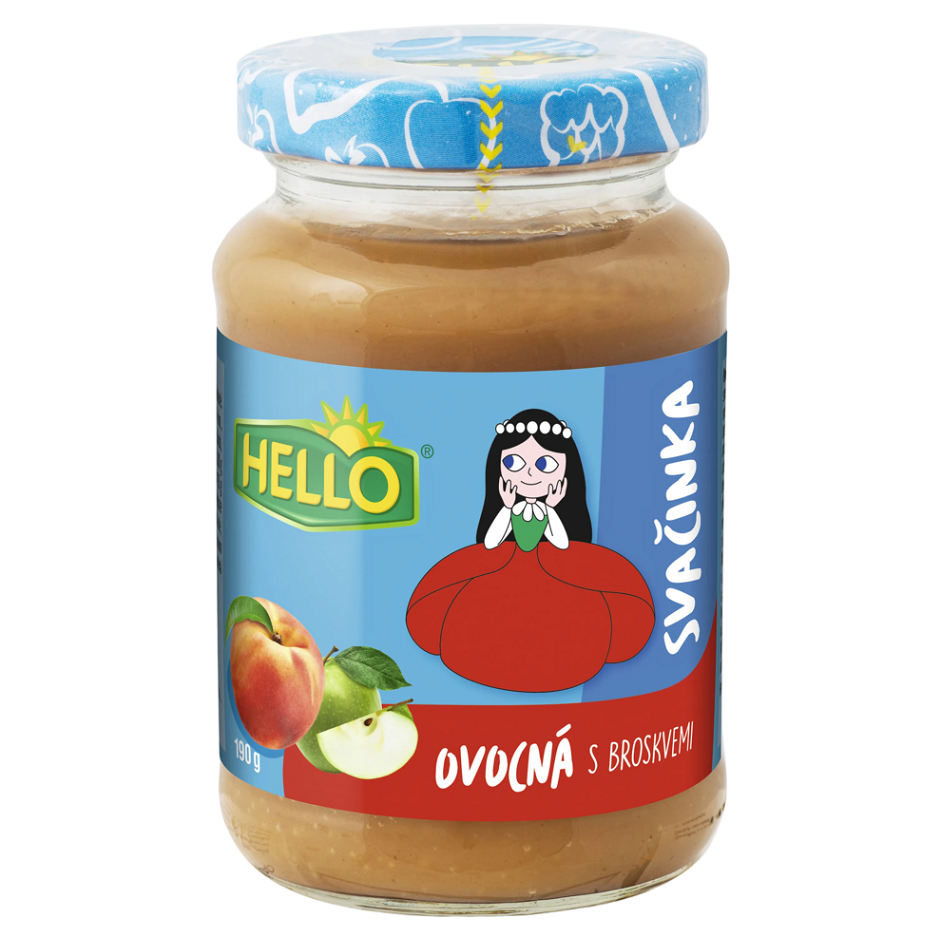 HELLO Výživa s broskyňami 190 g x 10 kusov