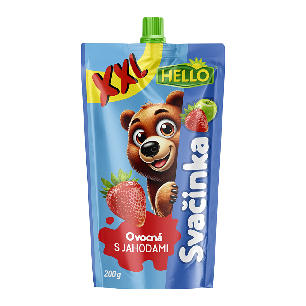 HELLO XXL Kapsička s jahodami 200 g x 10 kusov
