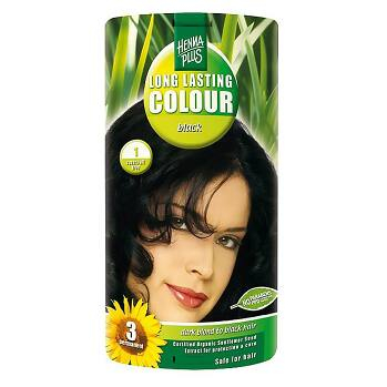 HENNA PLUS Prírodná farba na vlasy 1 Čierna 100 ml