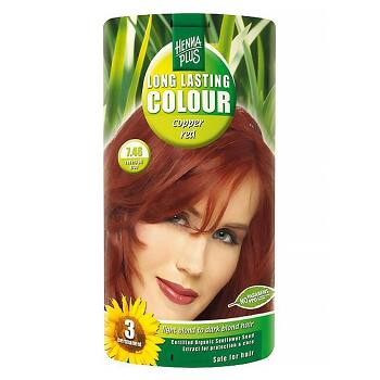 HENNA PLUS Prírodná farba na vlasy 7.46 Medeno červená 100 ml