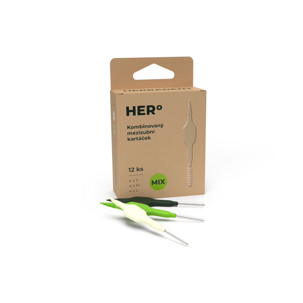 HERBADENT HERO medzizubné kefky mix 12ks