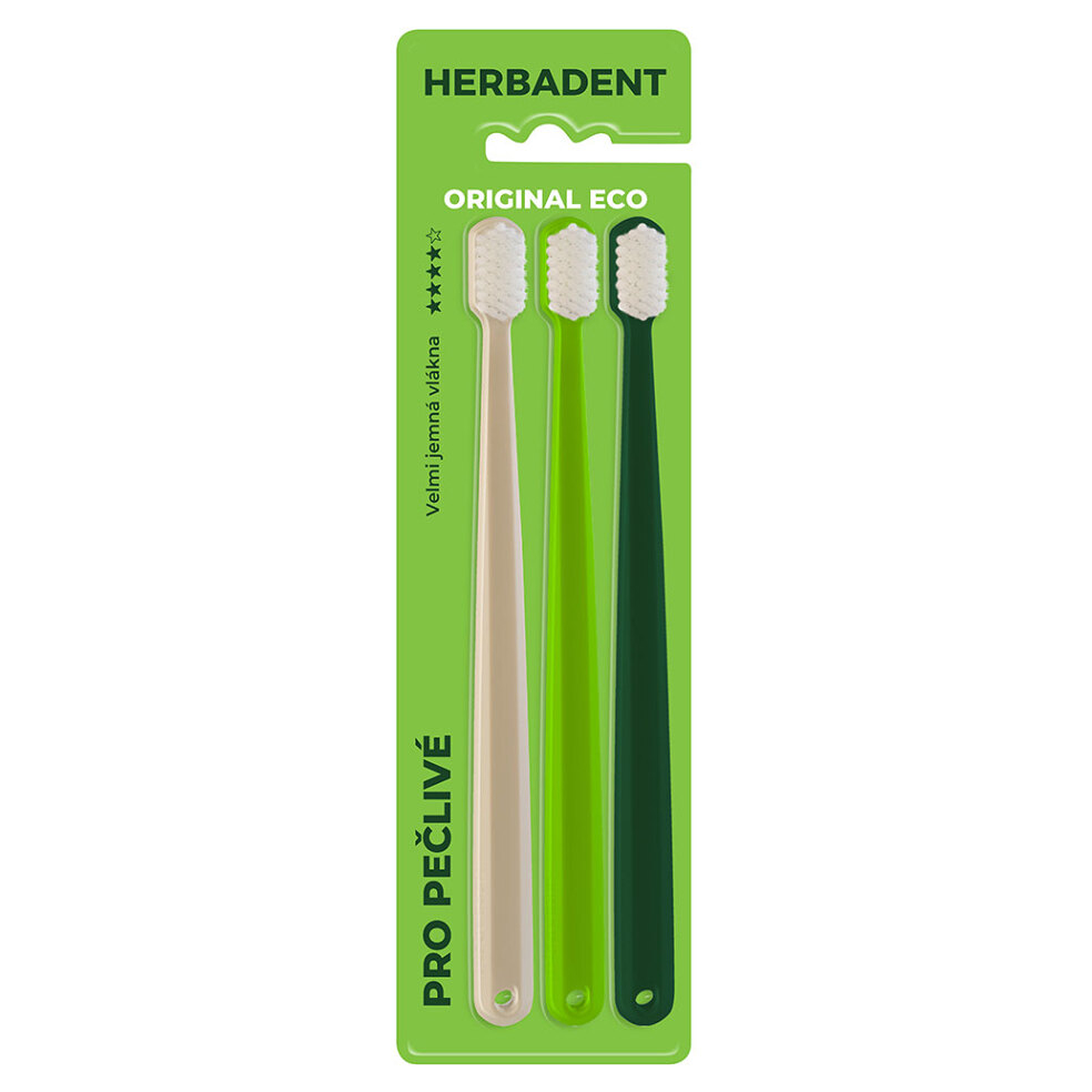 HERBADENT Original ECO 4* Tripplepack Zubná kefka, veľmi jemné vlákna 3 ks kúpite na Mojalekaren.sk