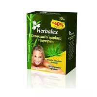HERBALEX Detoxikačná náplasť s kanabisom 10 kusov + 40% gratis