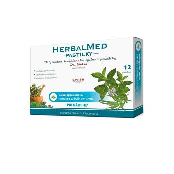 HERBALMED Pastilky Eukalyptus, mäta, vitamín C 12 pastiliek