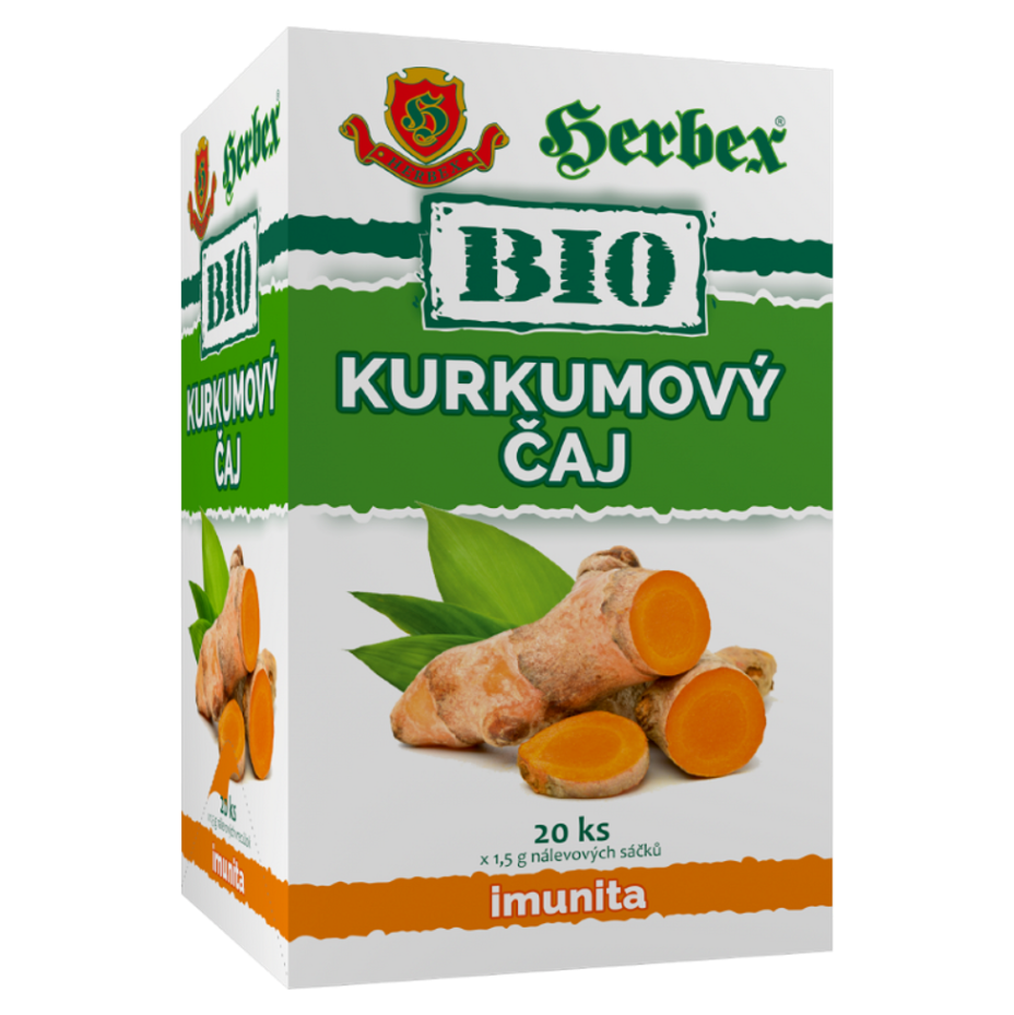 HERBEX Kurkumový čaj BIO 20 vreciek kúpite na Mojalekaren.sk