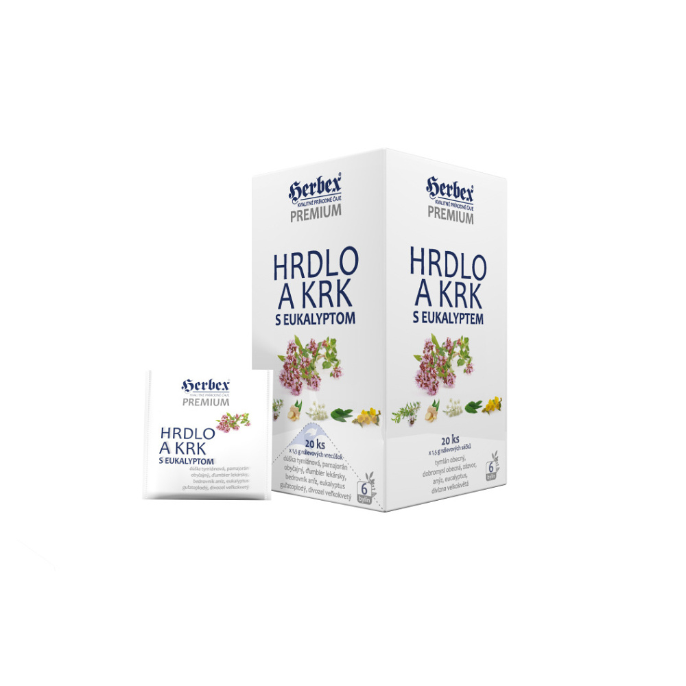 HERBEX Premium Hrdlo a krk s eukalyptom vrecká 20 x 1.5 g kúpite na Mojalekaren.sk