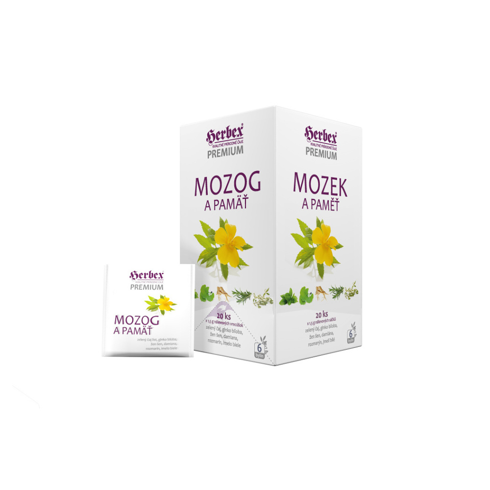 HERBEX Mozog a pamäť bylinný čaj 20 vreciek kúpite na Mojalekaren.sk