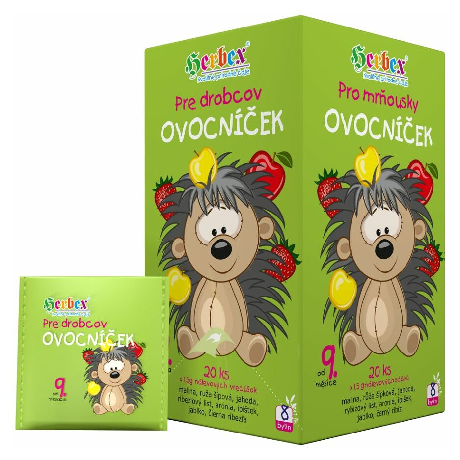 E-shop HERBEX Ovocníček pre drobcov bylinný čaj 20 sáčkov