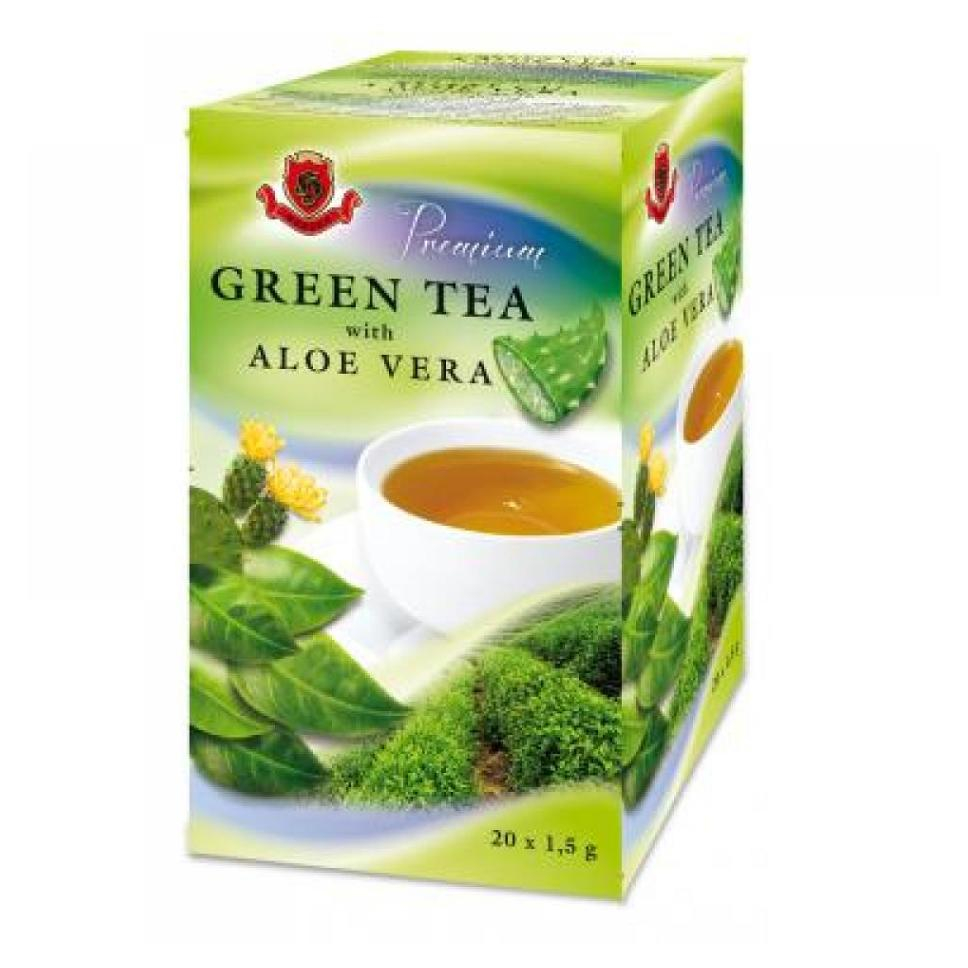 HERBEX PREMIUM Zelený čaj s aloe vera 20x1,5 g