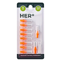 HERO Doplnkové balenie medzizubných kefiek 0,8 mm oranžové