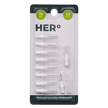 HERO Doplnkové balenie medzizubných kefiek 1,0 mm biele (Medzizubné kefky)