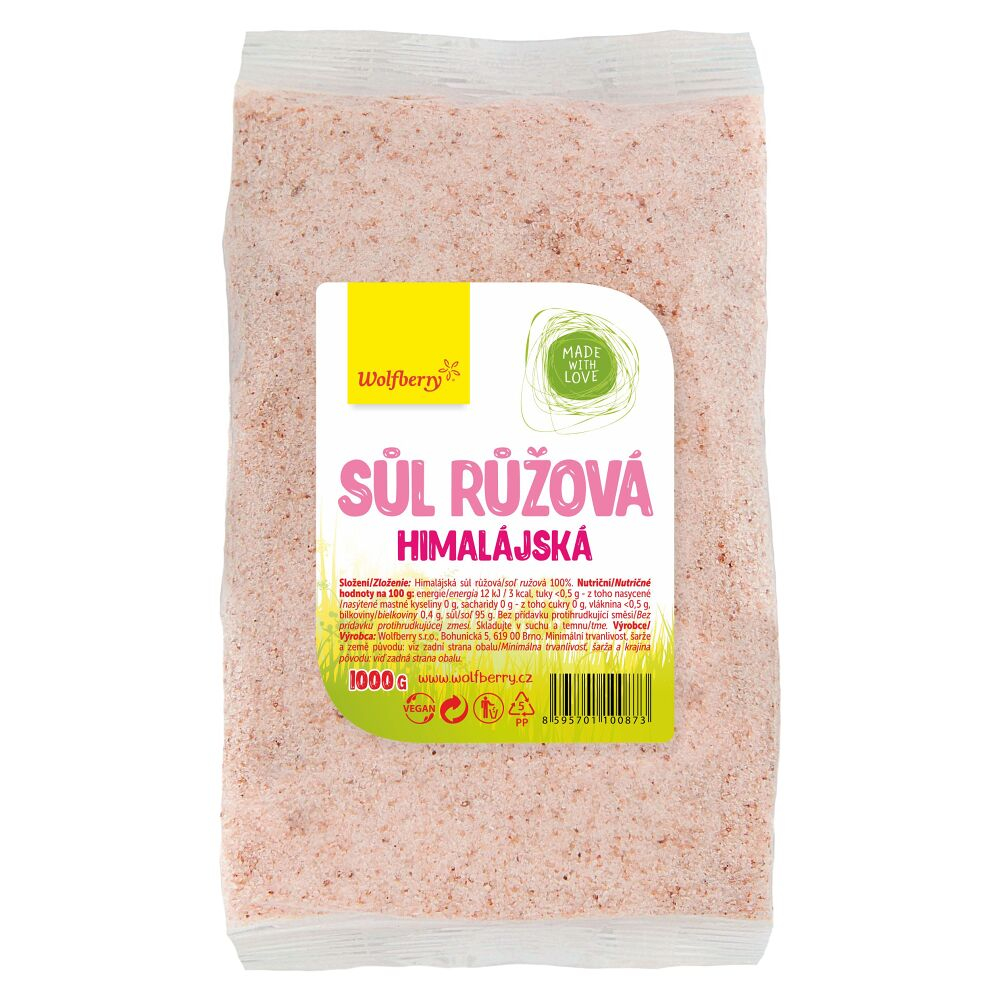 WOLFBERRY Himalájska soľ ružová jemná 1 kg