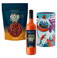 HIMALYO Yetti gummies, goji sušené plody a džúsy