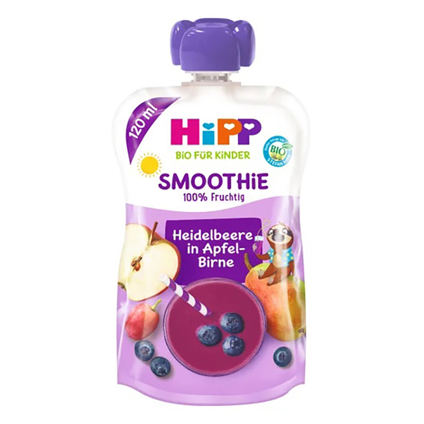 Hipp BIO Smoothie jablko - hruška - čučoriedky ovocný príkrm 120 ml kúpite na Mojalekaren.sk