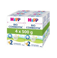 HIPP 2 BIO Pokračovacia mliečna dojčenská výživa Combiotik od 6 mesiacov veku 4 x 500 g